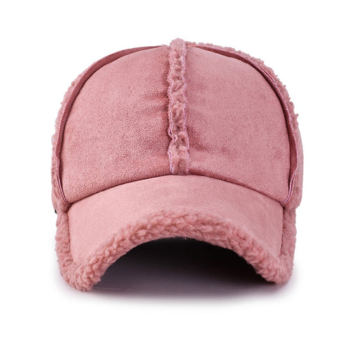 Load image into Gallery viewer, Fashion Women&#39;s Baseball Cap Winter Hat Snapback Warm Dad Caps Casquette Femme Fitted Cap Size 56-60cm
