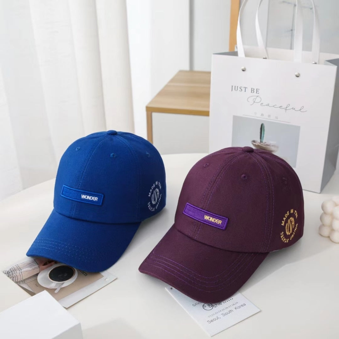 Outdoor Sport Baseball Cap Fashion Letters Embroidered Patch Design Cap Adjustable Men Women Cap Fashion Hip Hop Hat