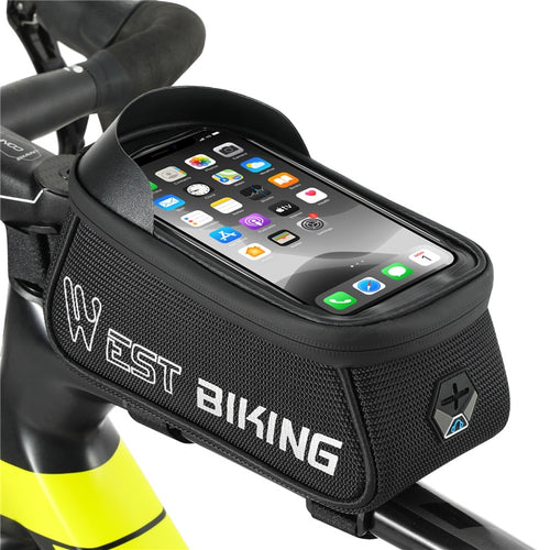 Load image into Gallery viewer, Touch Screen Bicycle Bag MTB Road Bike Handlebar Phone Bag Front Frame Reflective Cycling Accessories Panniers
