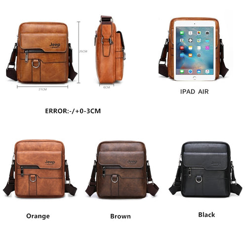 Load image into Gallery viewer, Man Leather Bag Shoulder Crossbody Bags For Men Cow Split Leather Male iPad Business Messenger Bag
