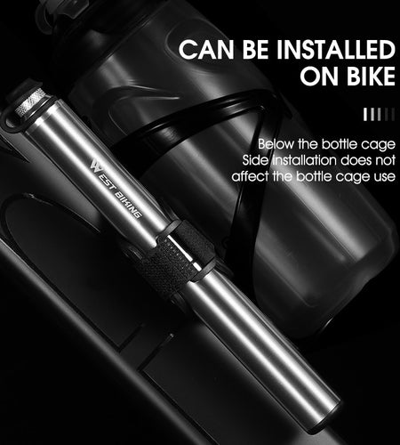 160PSI High Pressure Bike Pump Hose MTB Road Bicycle Tire Inflator Schrader Presta Valve Ball Portable Mini Pump