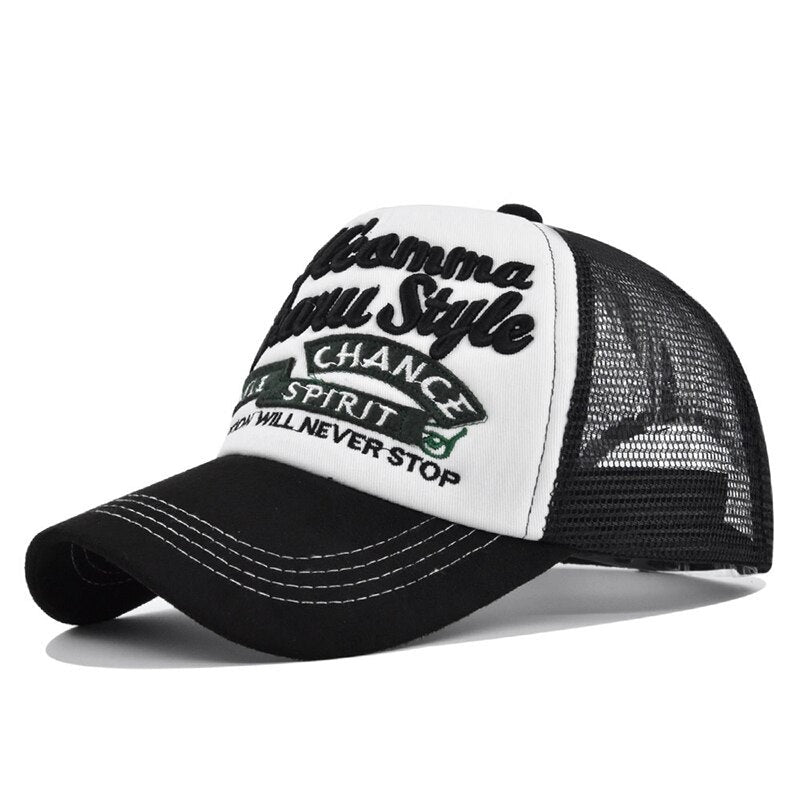 Embroidered Baseball Cap New Summer Solid Sunhat Mesh Men Women Unisex-Teens Cotton Snapback Caps Fashion Hip Hop Fishing Hat