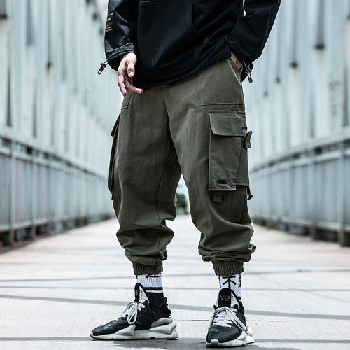 Load image into Gallery viewer, Men&#39;s Jogger Streetwear Tactics Cargo Pants Fashion Hip Hop Joggers Solid Color Trousers Sweat Pants DG418
