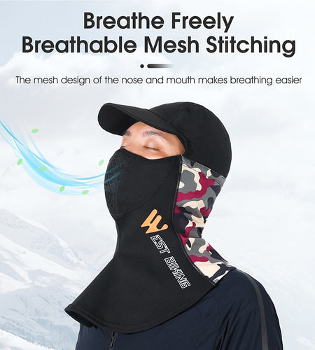 Winter Warm Cycling Cap Men Women Balaclava Sport Scarf Neck Warmer Ski Bicycle Motocycle Running Head Cap Bike Hat