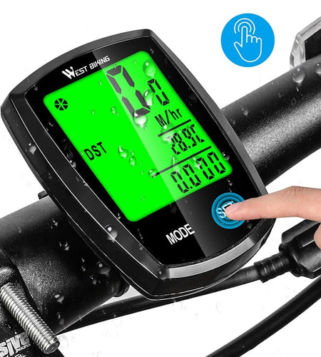 Bike Computer Wireless Wired Speedometer Odometer Waterproof LCD Backlight Cycling MTB Bicycle Computer Stopwatch