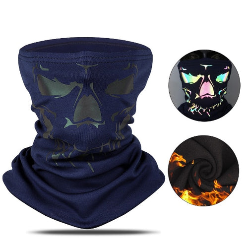 Load image into Gallery viewer, Winter Cycling Half Face Mask Breathable Warm Sports Headwear Reflective 3D Printed Bike Headband Protection Scarf
