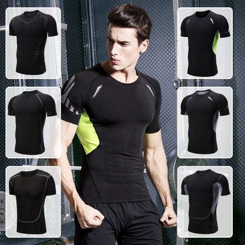 Load image into Gallery viewer, Quick Dry Men Running Compression T Shirt Fitness Tops Breathable Gym Sport Clothing Male Golf Sweatshirt Outdoor Workout
