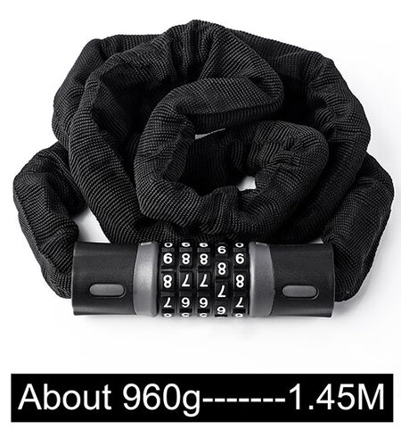 Password Bicycle Lock MTB Road Bike Safety Anti-theft Chain Lock Outdoor Cycling  Accessories Motorbike Scooter Lock