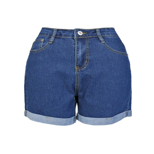 Load image into Gallery viewer, Women Denim Shorts Fashion Summer High Waist Wide-Legged Shorts Loose Blue Short Jeans Sexy Hemming Wash female Jeans
