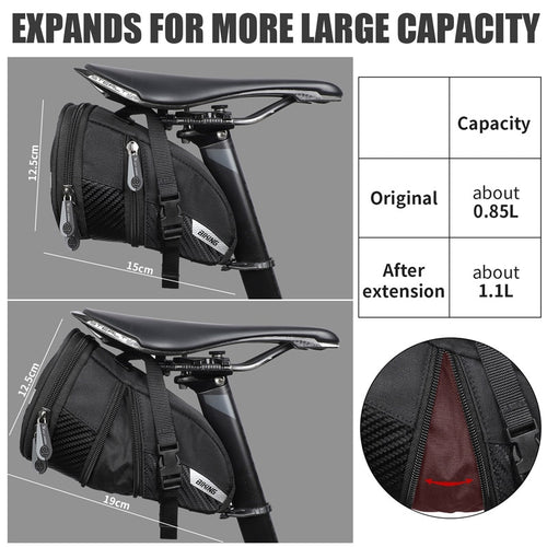 Load image into Gallery viewer, Bicycle Saddle Bag Rainproof Bicycle Pannier 3D Shell Reflective Rear Seatpost Bag Basket MTB Cycling Accessories
