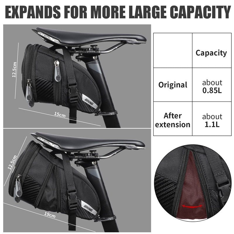 Bicycle Saddle Bag Rainproof Bicycle Pannier 3D Shell Reflective Rear Seatpost Bag Basket MTB Cycling Accessories