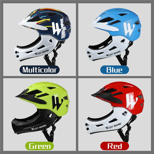 Load image into Gallery viewer, Kid Helmet Full Face Protection Mountain MTB Road Bicycle Helmet Detachable Children Sports Safety Cycling Helmet
