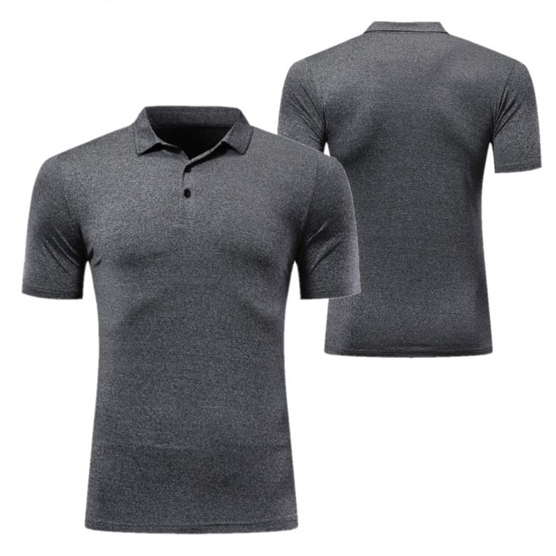 Mens Polo Shirt Short Sleeve Summer Tennis Shirt Quick Dry Sport Clothing Basketball GYM Running Badminton Training T-Shirt