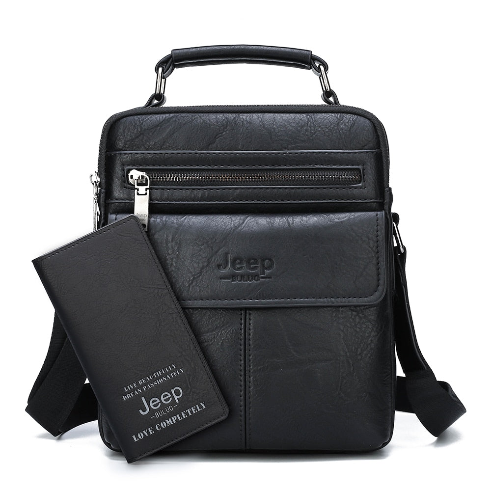 Brand Men's Crossbody Shoulder Bags High Quality Tote Fashion Business Man Messenger Bag Split Leather Handbag