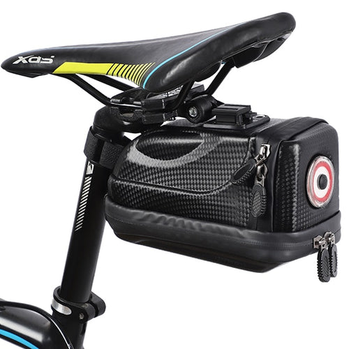 Load image into Gallery viewer, Waterproof Bike Saddle Bag With USB Rechargeable Tail Light MTB Road Bicycle Pannier Basket Cycling Accessories
