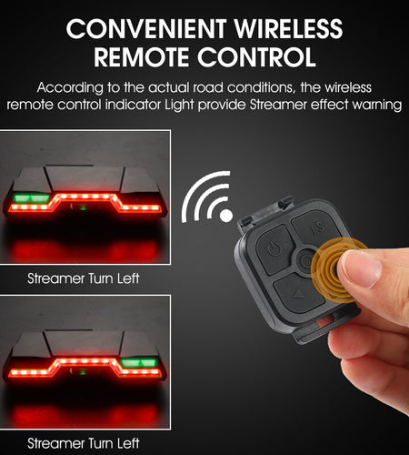 Bike Turn Signal Light Smart Remote Control Direction Indicator USB Rechargeable MTB Bicycle Lamp Cycling Taillight