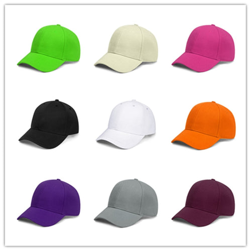 Load image into Gallery viewer, Plain Solid Color Women Men Baseball Caps 22 Color Female Male Visor Snapback Hat Adjustable Fastener Tape Casual Sports Cap Hat
