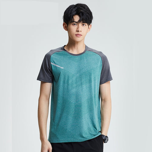 Load image into Gallery viewer, High Quality Men Sport T-Shirt Quick Drying Gym Shirt Running Breathable Shirt Short Sleeve T-shirt Workout Outdoor Fishing Tops
