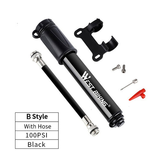 Load image into Gallery viewer, 89G Portable Mini Bicycle Pump MTB Mountain Bike Pump 160 PSI High Pressure Cycling Hand Air Pump Ball Tire Inflator
