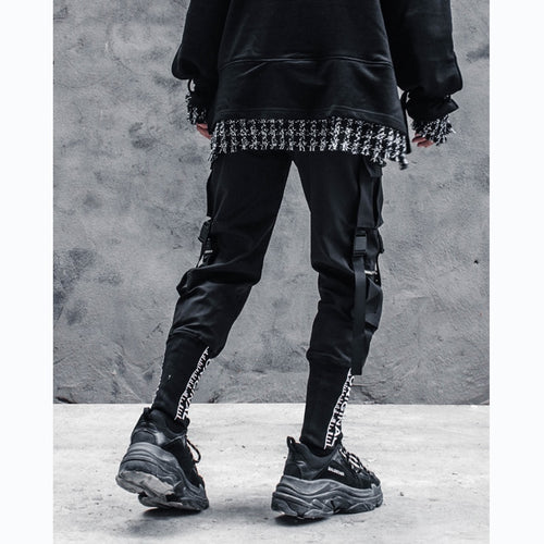 Load image into Gallery viewer, Tactical Functional Cargo Pants Joggers Men Black Multi-pocket Trousers Hip Hop Streetwear Elastic Waist Pants Techwear WB506
