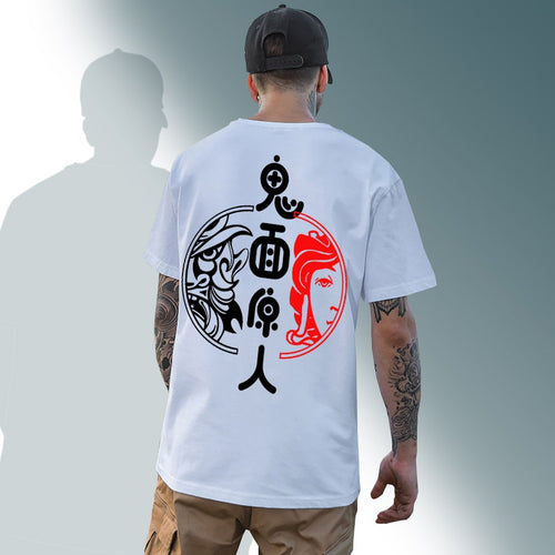 Load image into Gallery viewer, T Shirt Streetwear Tshirt Tops Tee Short Sleeve Cotton Men Hip Hop O-neck Summer Hiphop Back Printed Snake Ghost T- Harajuku
