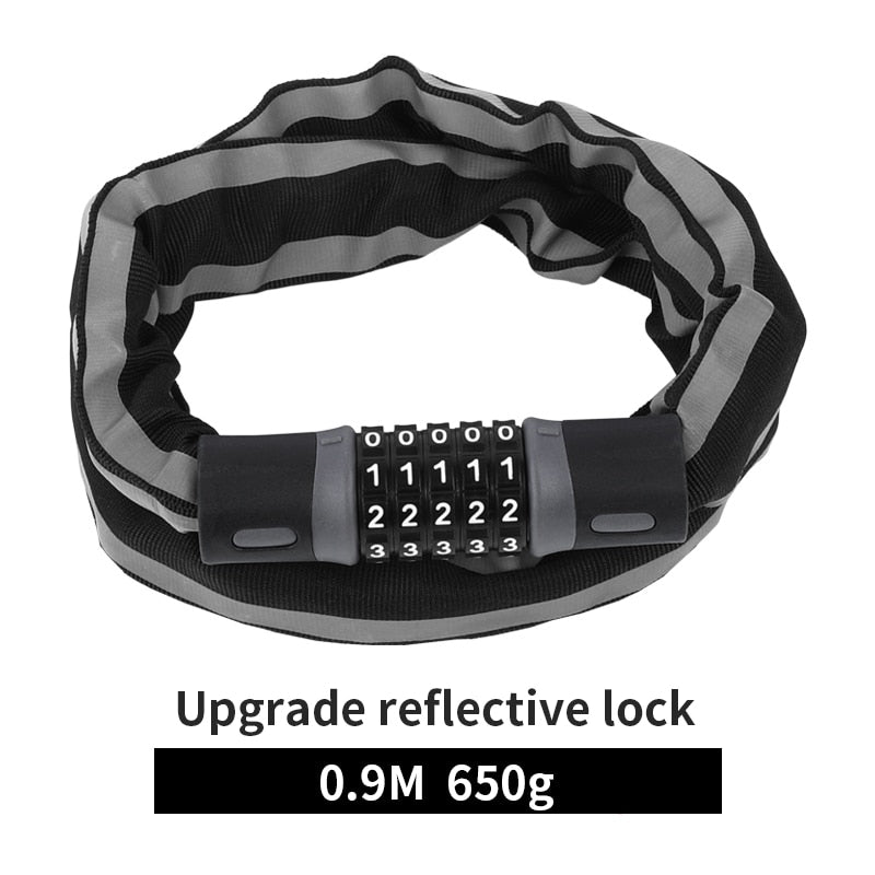 Bicycle Chain Lock 5 Password Digital Bike Lock Security Anti-Theft Motorcycle Cycling MTB Road Bike Accessories