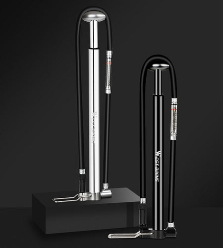 160PSI Bicycle Pump With Long Hose Gauge Cycling Air Inflator Schrader Presta Valve MTB Road Bike Tire Alloy Pump