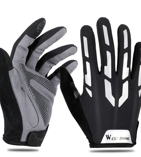 Reflective Cycling Gloves Touch Screen Breathable Sports Gloves Men Women Bicycle Motorcycle Running Fitness Gloves