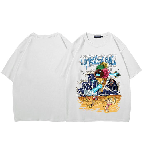 Load image into Gallery viewer, Men Hip Hop T Shirt Funny Ice Cream Anatomy Harajuku Japanese Kanji T-Shirt Streetwear Japan Tshirt Cotton Summer Tops Tees
