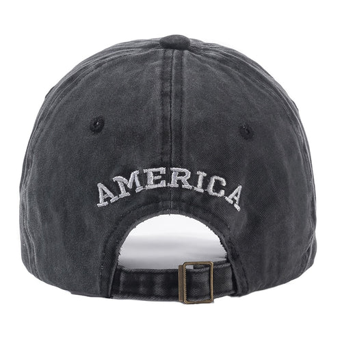 Load image into Gallery viewer, Unisex Washed Cotton Vintage Cap High Quality American Flag Embroidery Baseball Cap Men And Women Outdoor Sports USA Hats
