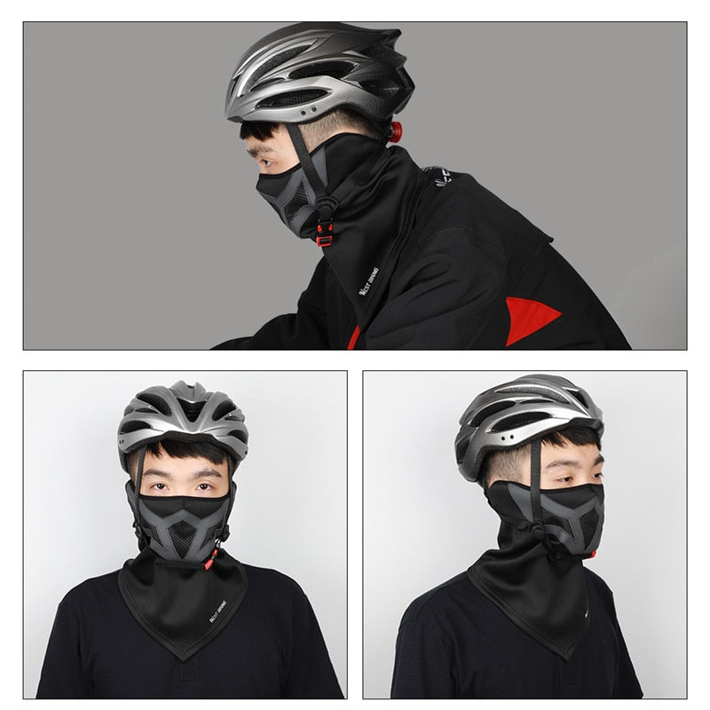 Warm Winter Cycling Headwear Fleece Balaclava Windproof Face Shield Bandana Running Ski Fishing Sport Bike Scarf
