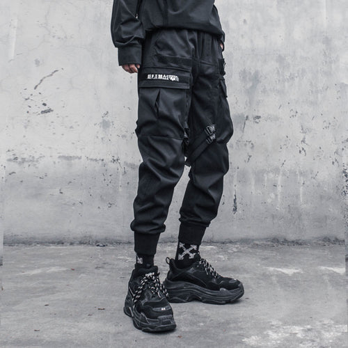 Load image into Gallery viewer, Multi Pockets Cargo Pants Men Harajuku Casual Ribbons Trousers Joggers Pants Hip Hop Streetwear Tactical WB564
