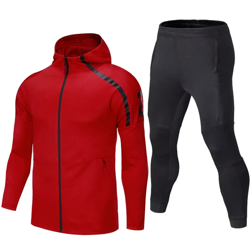 Men Sportswear Set Soccer Jersey Football Training Clothes Male Running Hoodie Jackets Long Sleeve Tracksuit Sporting Sweat Suit