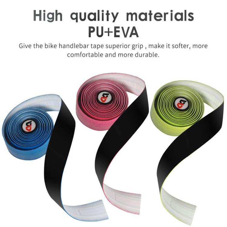 Professional Road Bicycle Handlebar Tape Anti-slip Soft Bike Handlebar Tape Shock Absorption Cycling Wrap End Plug