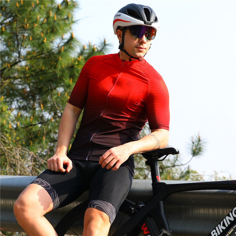 Pro Cycling Jersey Summer Short Sleeve Sport Top Shirt Cool Quick Dry MTB Road Bike Team Jersey Men Cycling Clothing