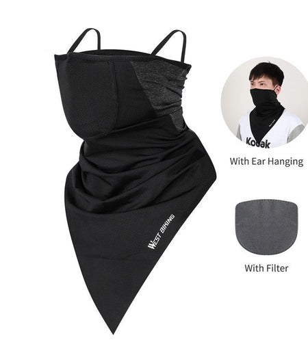 Cycling Headwear Summer Bandana Running Face Cover Sports Scarf With Activated Carbon Filter Protection Equipment