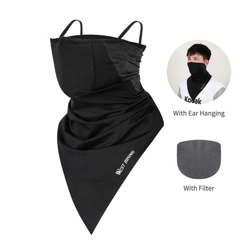 Cycling Headwear Summer Bandana Running Face Cover Sports Scarf With Activated Carbon Filter Protection Equipment