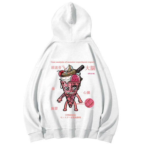 Load image into Gallery viewer, Hoodies, Sweatshirts Men Hip Hop Funny Ice Cream Anatomy Harajuku Japanese Kanji Streetwear Japan Cotton
