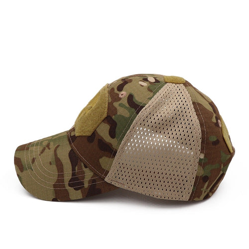 Load image into Gallery viewer, Mesh Punisher Baseball Cap Fishing Caps Men Outdoor Camouflage Jungle Hat Airsoft Tactical Hiking Casquette Hats
