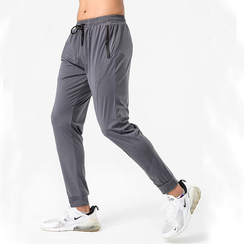 Load image into Gallery viewer, Men Sports Running Pants Zipper Athletic Football Soccer Training Elasticity Legging Jogging Gym Trousers
