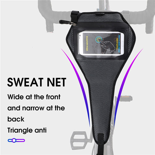 Load image into Gallery viewer, Bike Trainer Sweatbands With Phone Pouch Case Home Exercise Cycling Sweat Absorb Guard MTB Road Bicycle Accessories

