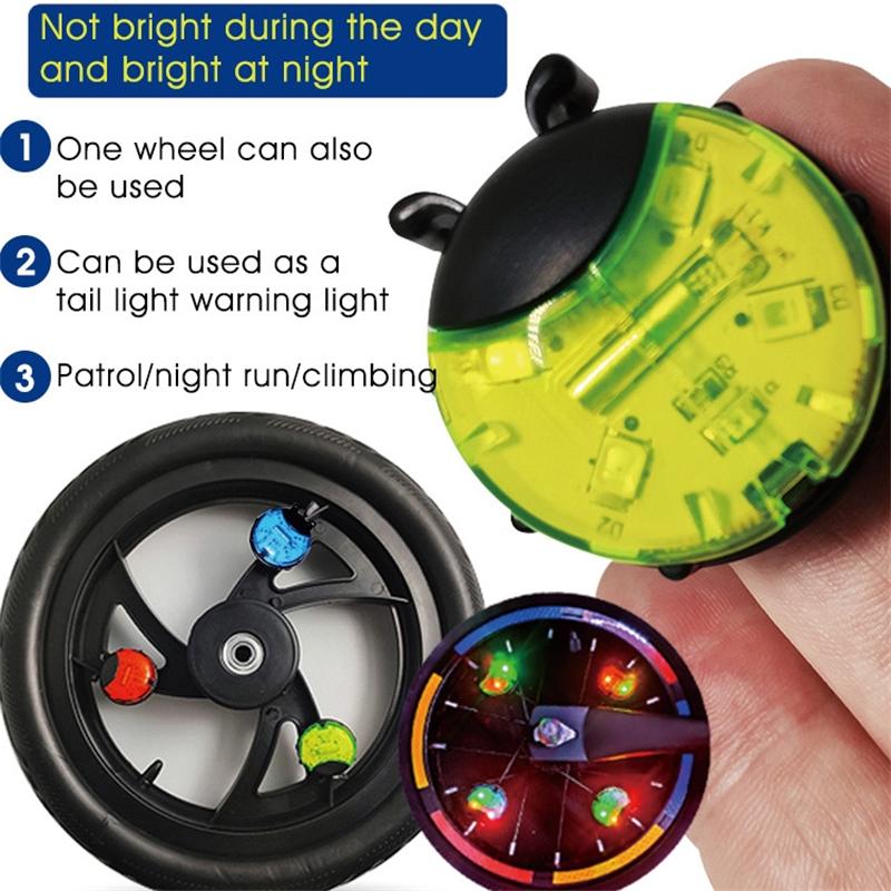 Smart LED Bicycle Wheel Light Bike Front Tail Hub Spoke Lamp Night Safety Warning Kids Balance Bike Cycling Light