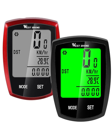Bike Computer Wireless Wired Speedometer Odometer Waterproof LCD Backlight Cycling MTB Bicycle Computer Stopwatch