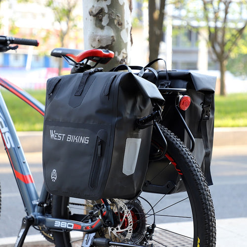 Load image into Gallery viewer, Bicycle Trunk Bag TPU 100% Waterproof MTB Road Bike Panniers 25L Large Capacity Shoulder Bag Cycling Accessories
