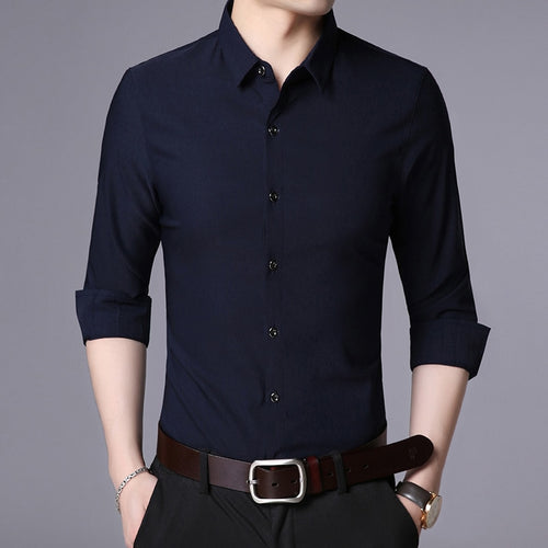 Load image into Gallery viewer, Fashion Brand Designer Shirt Men Dress Shirts Slim Fit Streetwear Long Sleeve Korean High Quality Casual Men Clothes
