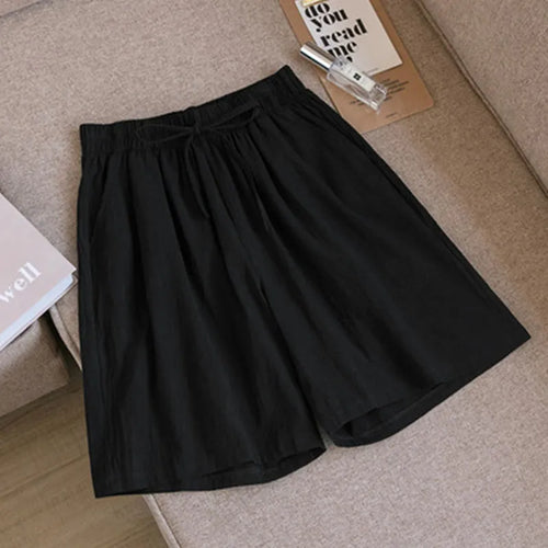 Load image into Gallery viewer, Women shorts Summer Casual Solid Cotton Linen shorts high waist loose shorts for girls Soft Cool female shorts M-3XL
