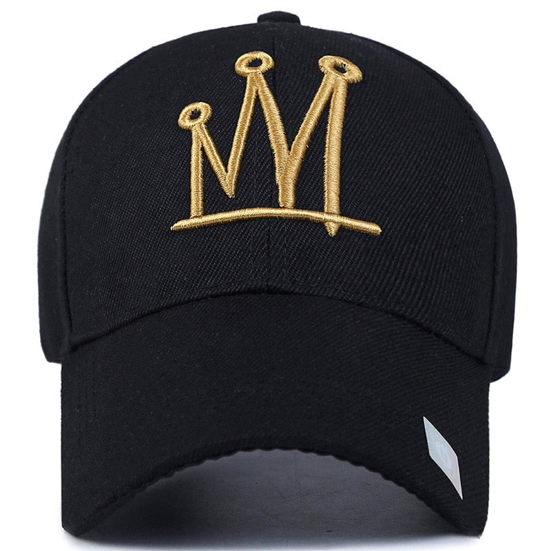 Men Outdoor sport fashion sun Hats Women polyester crown of kings embroidery Adjustable Baseball Cap Sun Protection Snapback cap