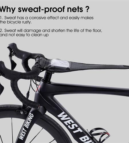 Bike Trainer Sweatbands With Phone Pouch Case Home Exercise Cycling Sweat Absorb Guard MTB Road Bicycle Accessories