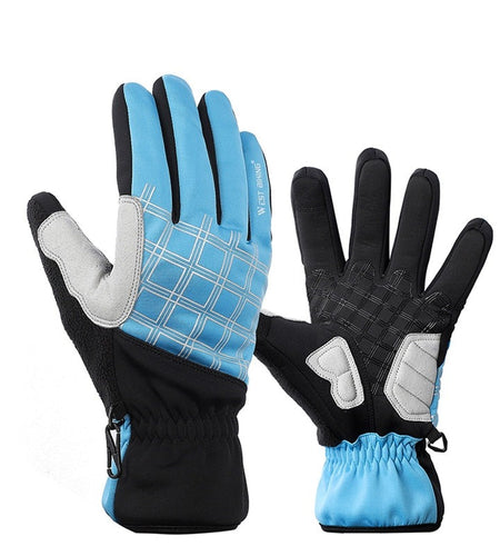 Winter Cycling Gloves Thermal Full Finger Bike Gloves Touch Screen Windproof Warm Outdoor Sports Ski Bicycle Gloves