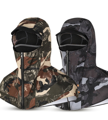 2 in 1 Winter Warm Cycling Cap Tactical Soldier Hood Fleece Windproof Balaclava Motorcycle Headgear Bicycle Ski Cap